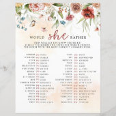 Papier Fête des mariées Jeu, Voudrait-Elle Plutôt (Devant)