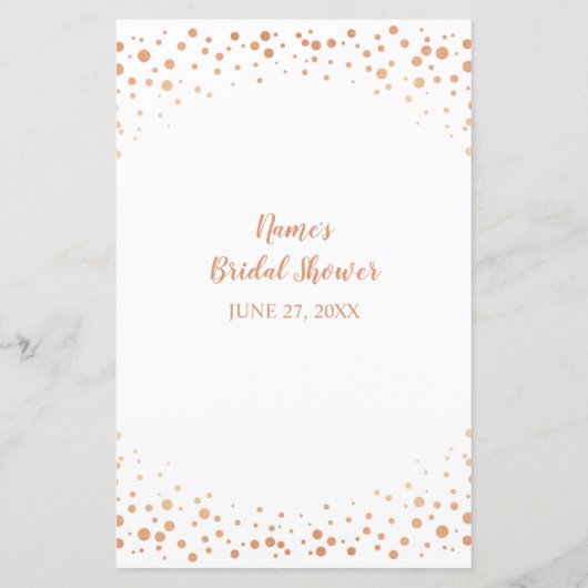 Papier Fête des mariées Jeux Bingo Jeu Mariage Rose Gold (Dos)