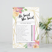 Papier Fête des mariées Jeux Il A Dit Qu'Elle A Dit Game  (Debout devant)