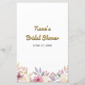 Papier Fête des mariées Jeux Word Recherche Jeu Champagne (Dos)