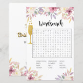 Papier Fête des mariées Jeux Word Recherche Jeu Champagne (Devant / Derrière)