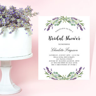 Papier Fête des mariées lavande budget floral Invitation