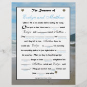 Papier Fête des mariées Mariage Libs Jeu - Plage (Devant)