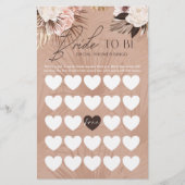 Papier Fête des mariées mariée à être Bingo Chic Boho Flo (Devant)