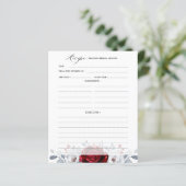 Papier Fête des mariées métallique en argent blanc rouge  (Debout devant)