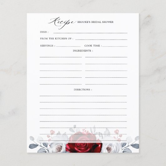 Papier Fête des mariées métallique en argent blanc rouge  (Devant)