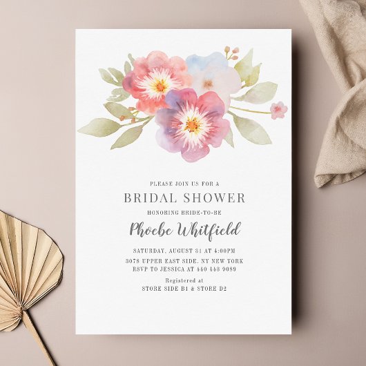 Papier Fête des mariées moderne aquarelle budget floral