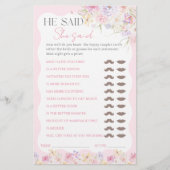 Papier Fête des mariées moderne Fleur Wavy Guesss jeu (Devant)