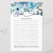 Papier Fête des mariées Mot de jeu Recherche Pastel Blue  (Devant)