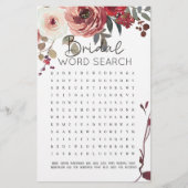 Papier Fête des mariées Mot de jeu Recherche Red Blush Ro (Devant)