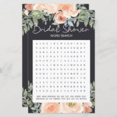 Papier Fête des mariées Mot de recherche Pastel Peach Flo (Devant / Derrière)