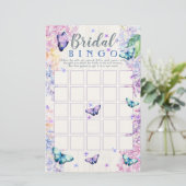 Papier Fête des mariées papillon Jeu de Bingo (Debout devant)