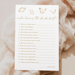Papier Fête des mariées papillon qui connaît la mariée me