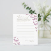 Papier Fête des mariées papillon violet dont le jeu de mé (Debout devant)