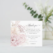 Papier Fête des mariées photo Budget Rose Florals Merci (Debout devant)