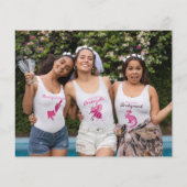 Papier Fête des mariées photo Budget Rose Florals Merci (Dos)