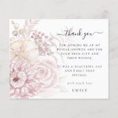 Papier Fête des mariées photo Budget Rose Florals Merci (Devant)