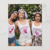 Papier Fête des mariées photo Budget Rose Florals Merci (Dos)