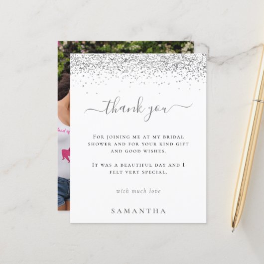 Papier Fête des mariées photo de Parties scintillant arge (Devant/Arrière en situation)