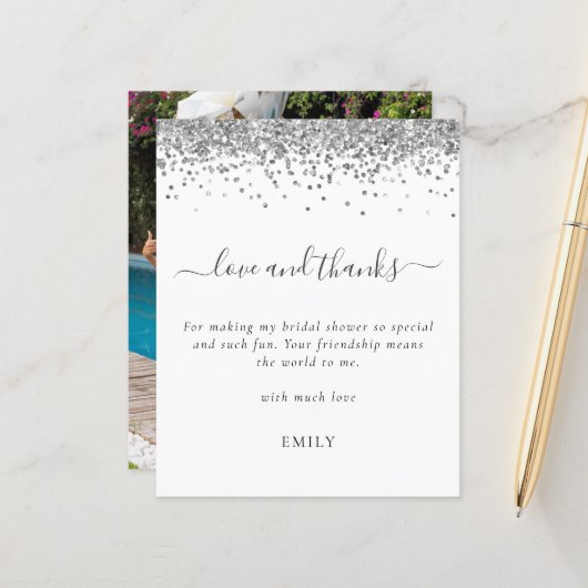 Papier Fête des mariées photo de Parties scintillant arge (Devant/Arrière en situation)