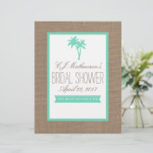 Papier Fête des mariées Plage de Mint Palm Tree Recette D (Debout devant)