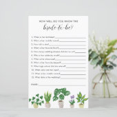 Papier Fête des mariées plante Jeu Comment bien savez-vou (Debout devant)