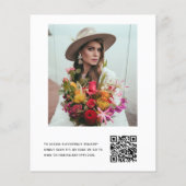 Papier Fête des mariées QR Code Photo Eucalyptus Invitati (Dos)