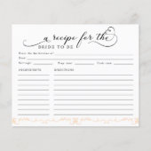 Papier Fête des mariées Recette Card - Une recette pour l (Devant)