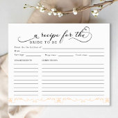 Papier Fête des mariées Recette Card - Une recette pour l