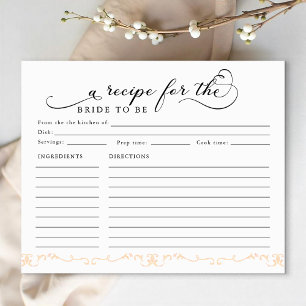 Papier Fête des mariées Recette Card - Une recette pour l