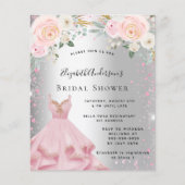 Papier Fête des mariées robe rose argent parties scintill (Devant)