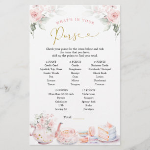 Papier Fête des mariées rose Floral Tea Party Jeu de bour
