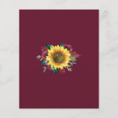 Papier Fête des mariées Sunflowers Budget géométrique (Dos)