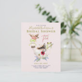 Papier Fête des mariées Tea Party Invitations Cute Amusan (Debout devant)