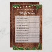 Papier Fête des mariées tropicale Comment Bien Connaître  (Devant / Derrière)