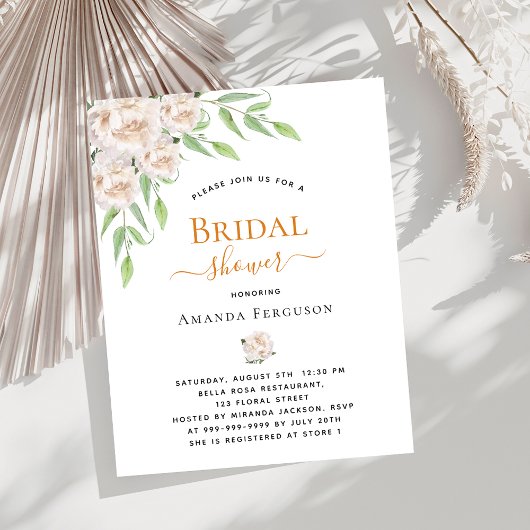 Papier Fête des mariées verte fleuris blancs à petit prix