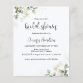 Papier Fête des mariées verte Invitation budgétaire (Devant)