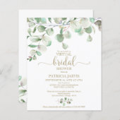 Papier Fête des mariées virtuelle verte Invitation budgét (Devant / Derrière)