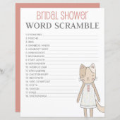 Papier Fête des mariées Word Scramble Jeu Obtenir Meowig (Devant / Derrière)