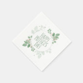 Papier Fête des mères Serment vert Feuille | Serviette en (Coin)