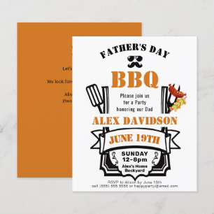 Papier FÊTE DES PÈRES BUDGET Jardin BBQ Fête Invitation