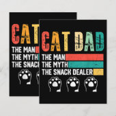 Papier Fête des Pères Chat Papa (Devant / Derrière)