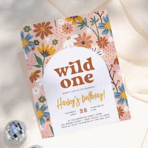 Papier Fête du 1er anniversaire Budget Wild One Rétro Boh