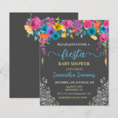 Papier Fête Fleur Bright Floral Baby Shower  (Devant / Derrière)