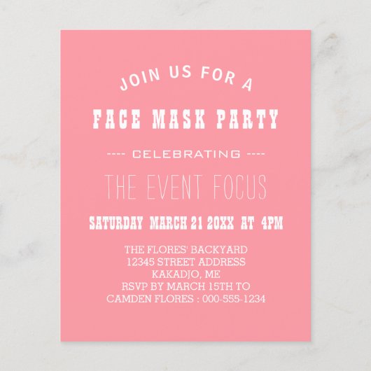 Papier fête masque facial (Dos)