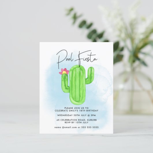 Papier Fête mexicaine Fiesta Cactus Pool Party N'importe  (Debout devant)