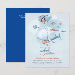 Papier Fête Prénatale Bébé Budget Invitation Baleine Vie