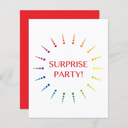 Papier fête surprise (Devant / Derrière)