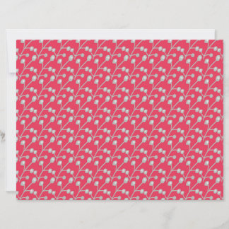 Papier Feuillage argent-gris à motifs sur fond rose rouge
