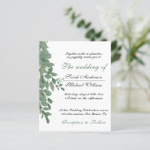 Papier Feuillage de verdure Eucalyptus Faire-part de mari (Debout devant)